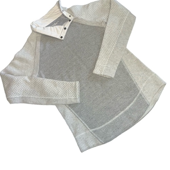 Prana Gray and Cream Cowl Neck Sweater - Picture 2 of 10